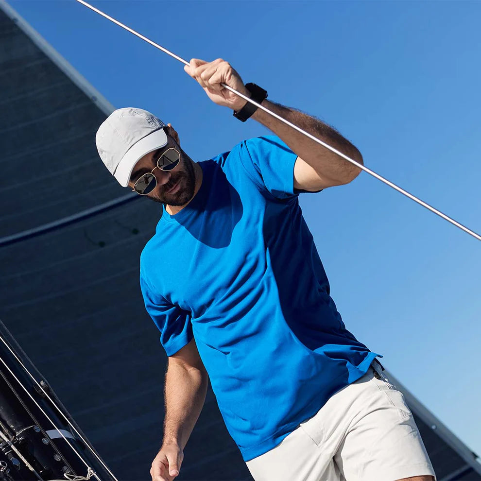 BURKE CREW TECH TEE - BLUE