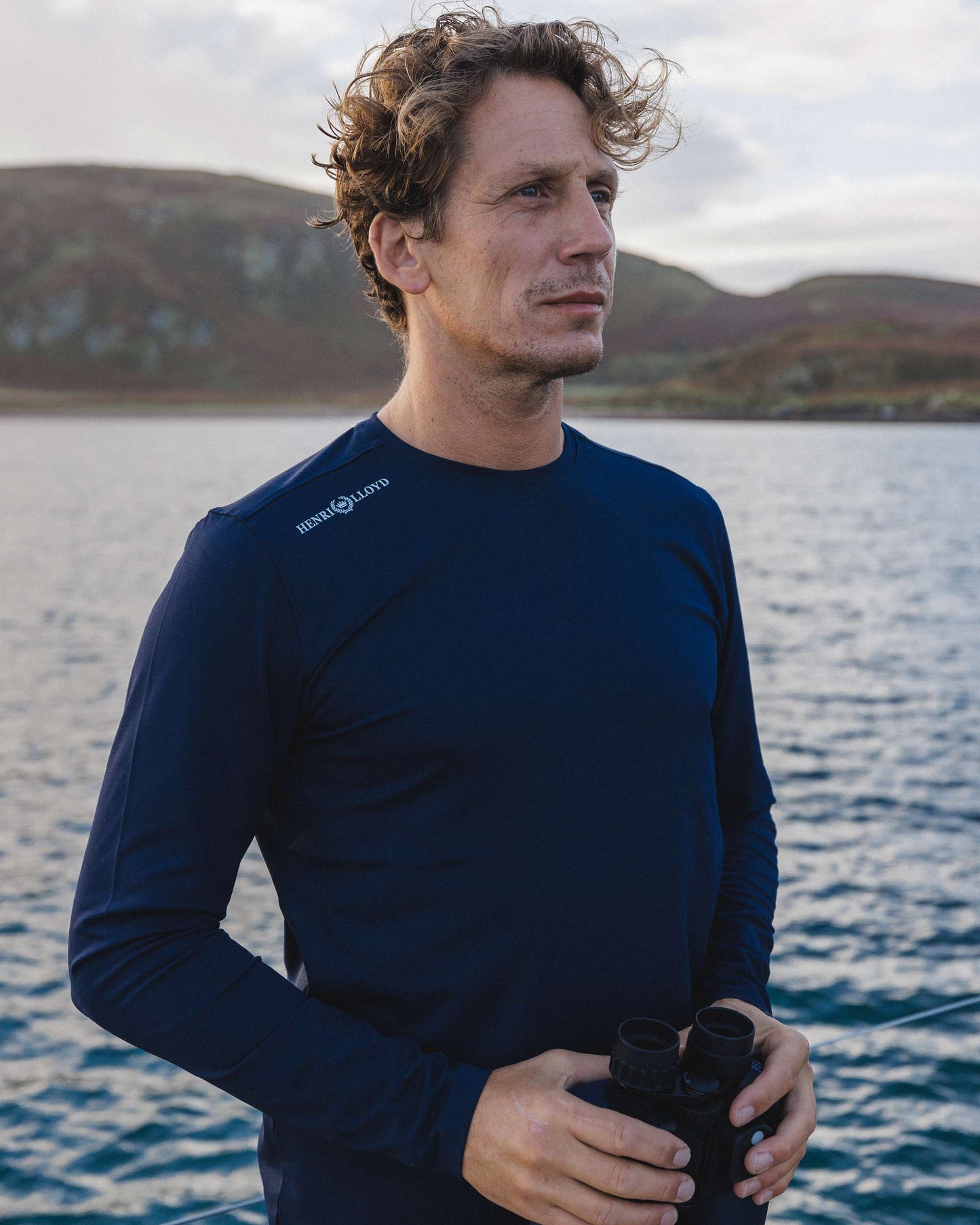 HENRI LLOYD DRI-FAST LONG SLEEVE TEE - BLUE