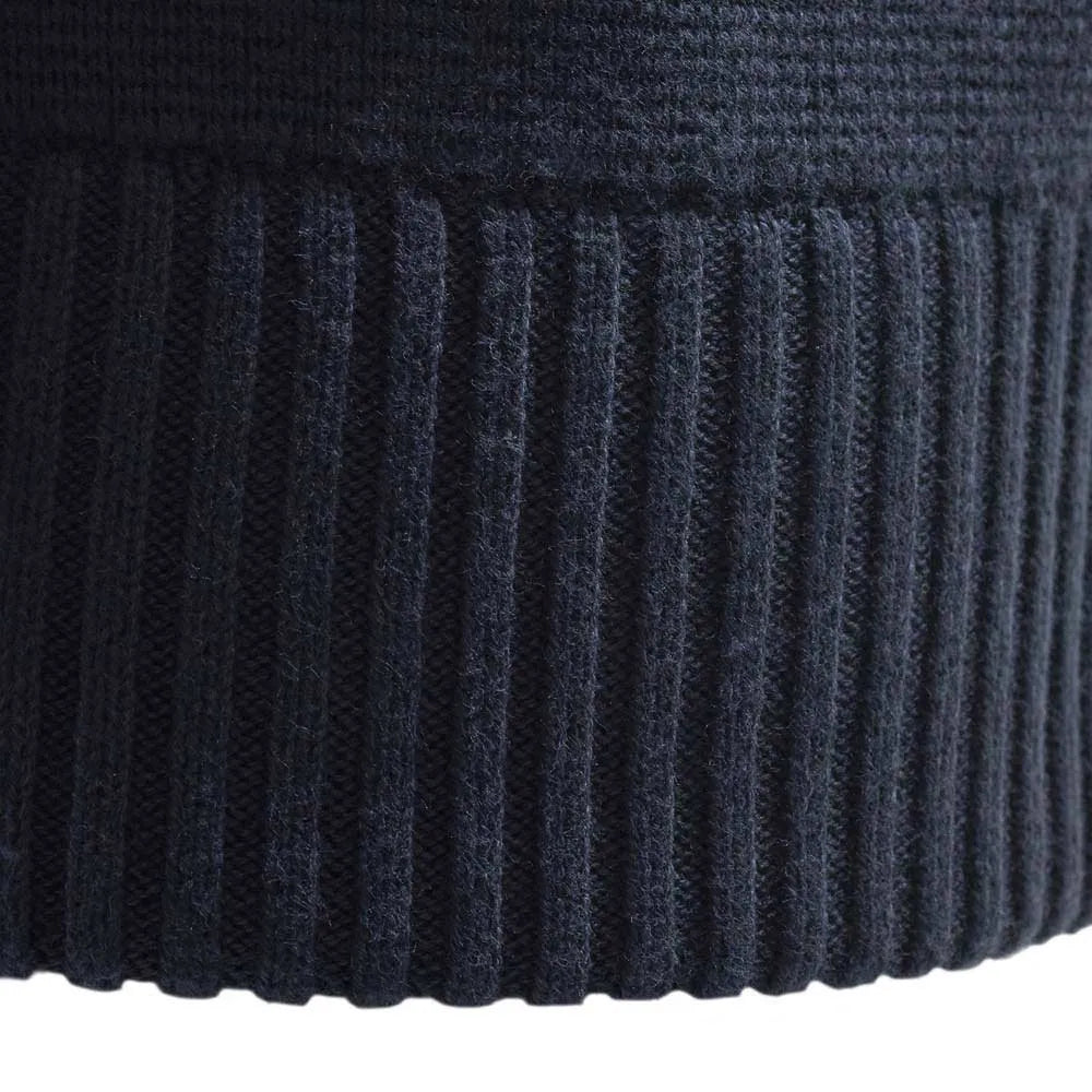 MUSTO MENS MILANO HALF-ZIP NECK KNIT - NAVY - SIZE SMALL ONLY