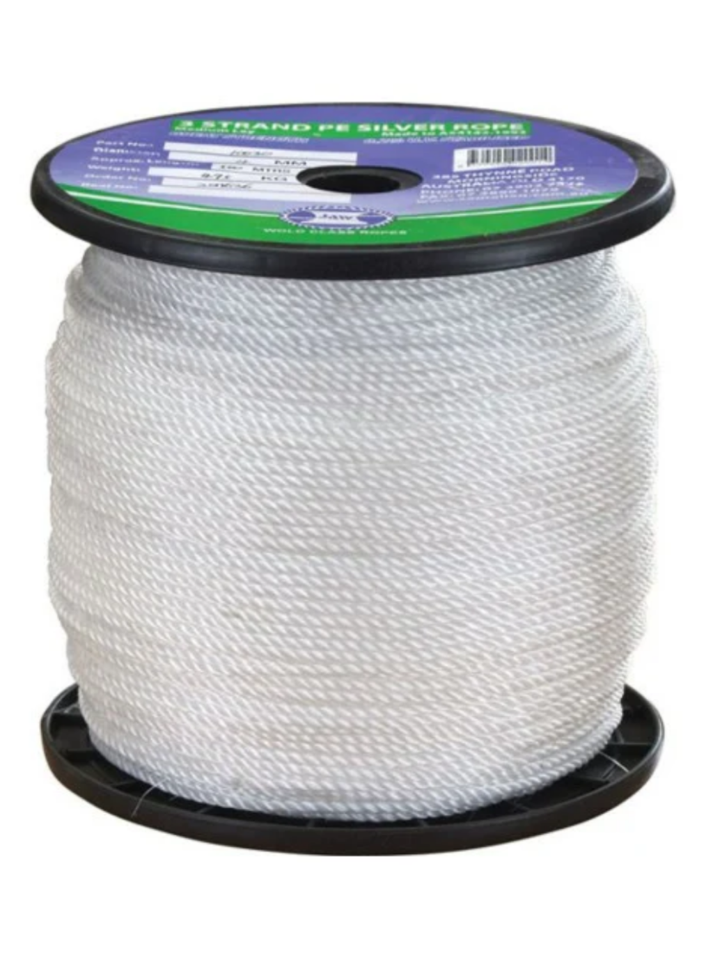 SUPAROPE 12MM POLYETHELENE 3 STRAND ROPE - SOLD PER METRE
