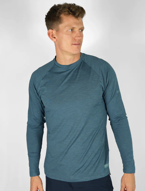VAIKOBI UV Ocean Tech Long Sleeve Tee - Ocean Blue