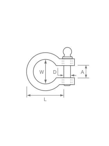 ALLEN FORGED BOW SHACKLE - 6MM