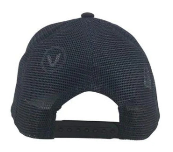 VAIKOBI YOUTH FLAT-BRIM MESH SNAPBACK CAP - BLACK