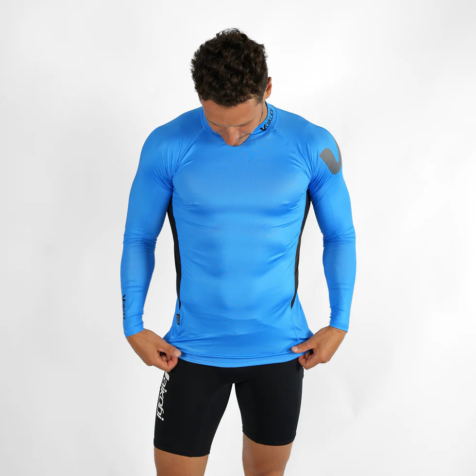 VAIKOBI LONG SLEEVE RASH TOP- CYAN