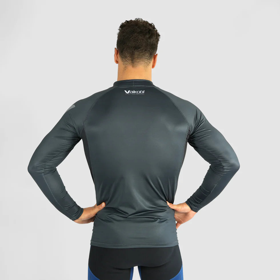 VAIKOBI LONG SLEEVE RASH TOP - CHARCOAL