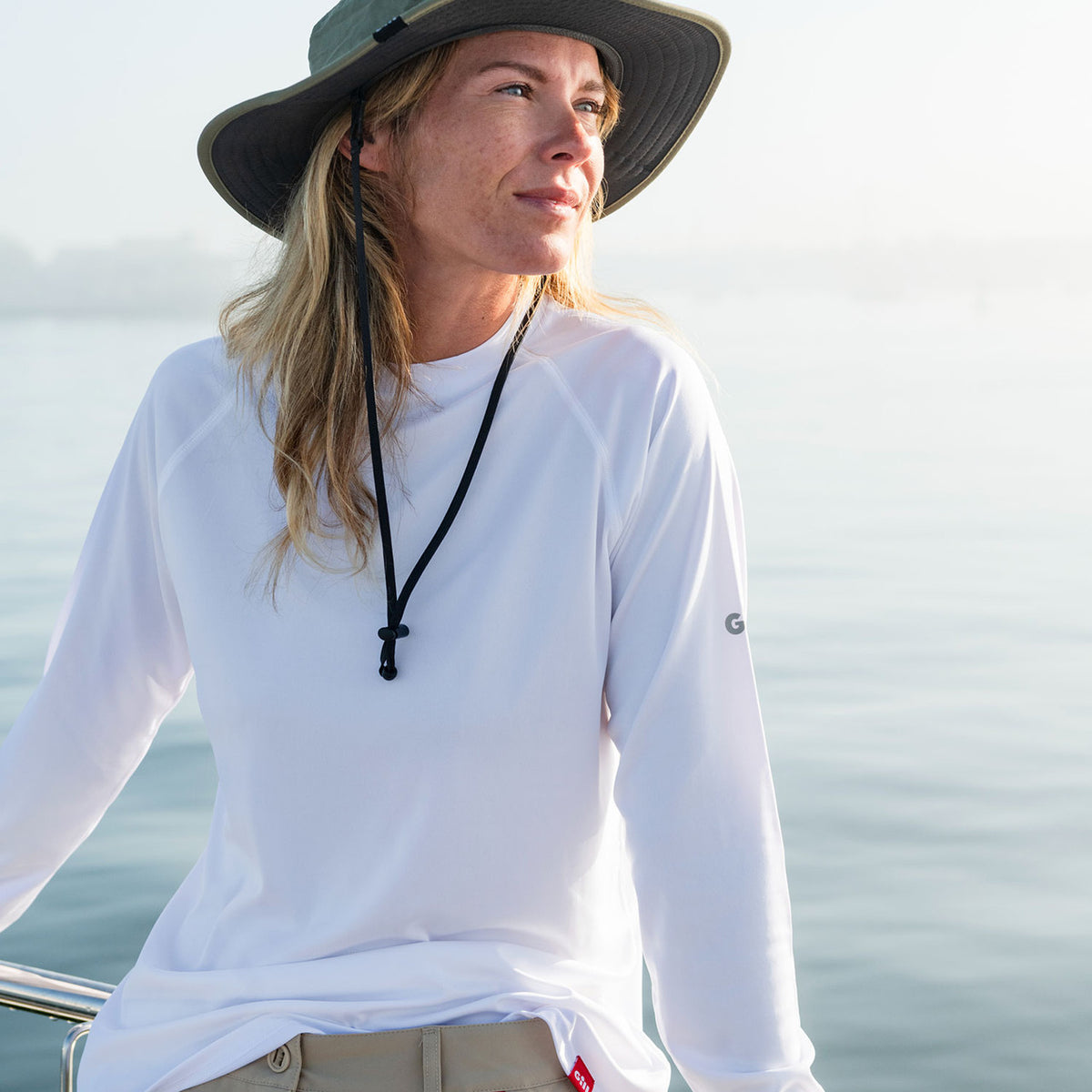 WOMENS UV TEC LONG SLEEVE TEE - COLOUR WHITE- SIZE 10