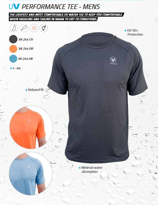 VAIKOBI MENS UV PERFORMANCE S/S TECH TEE- CHARCOAL