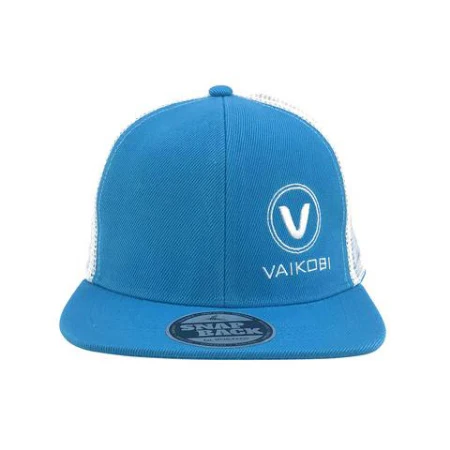 VAIKOBI YOUTH FLAT-BRIM MESH SNAPBACK CAP - AQUA