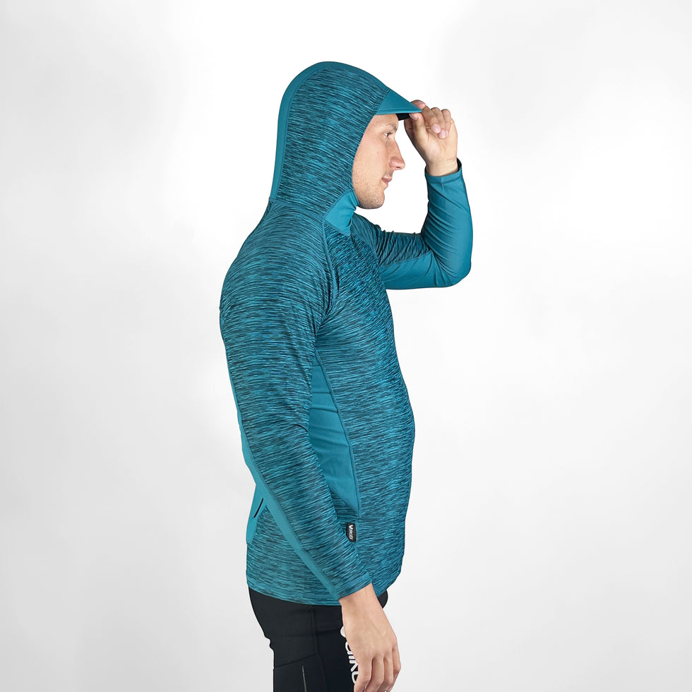 VAIKOBI HOODED UV LONG SLEEVE RASH TOP -TEAL