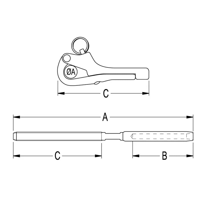RONSTAN PELICAN HOOK - M6 THREAD