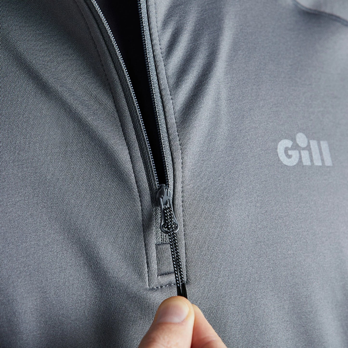 GILL MEN'S HEYBROOK THERM ZIP TOP - STEEL GREY - DISCONTINUED STYLE