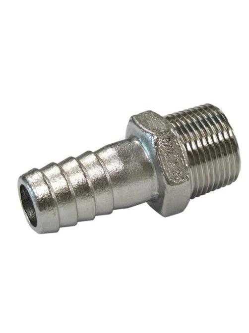 MALE HOSE TAIL - 316 STAINLESS STEEL - 1 & 1/2" BSP