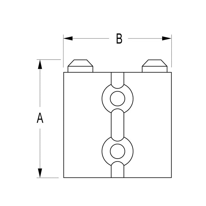 RONSTAN END STOP - SERIES 26 ALLOY TRACK , 55MM X 45MM