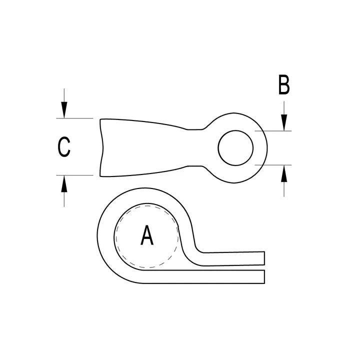 RONSTAN EYE BECKET - 6MM MOUNTING HOLE