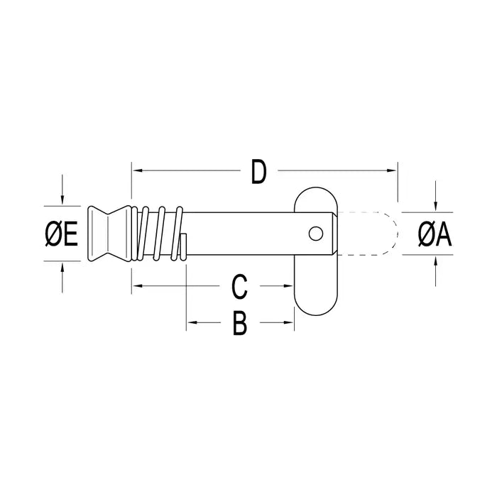 RONSTAN TOGGLE PIN 12.7MM LONG,6.4MM DIAMETER