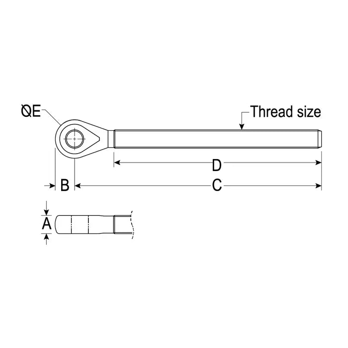 RONSTAN TYPE 10 THREADED EYE - 5/16"