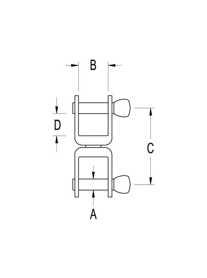 RONSTAN STAINLESS SWIVEL SHACKLE - 1/4" PIN DIAMETER