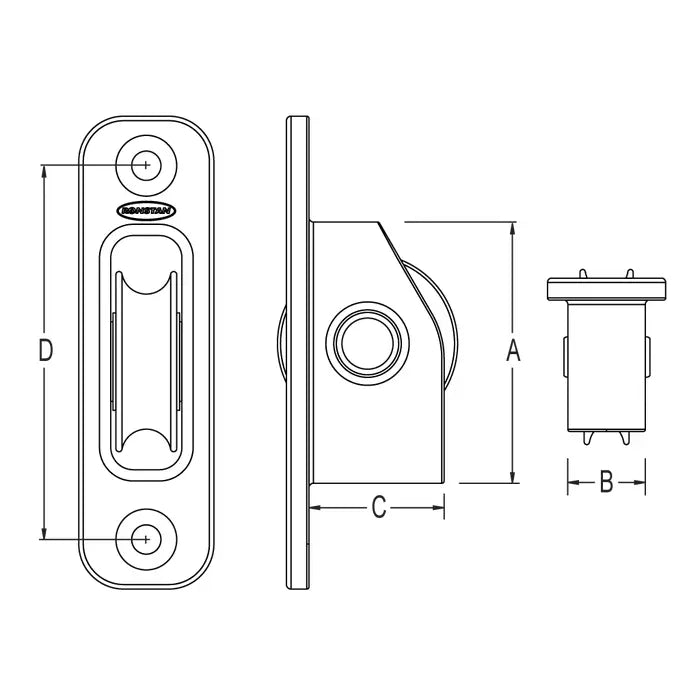 RONSTAN SERIES 40 NARROW AP EXIT BLOCK