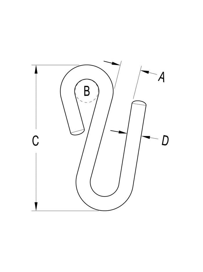 RONSTAN S-HOOK 8MM