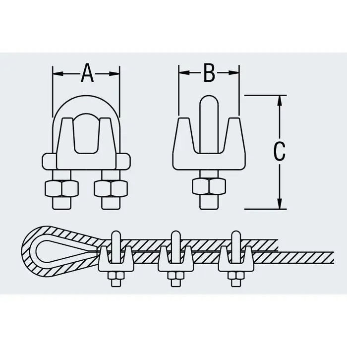 RONSTAN WIRE ROPE - GRIP SIZE 2