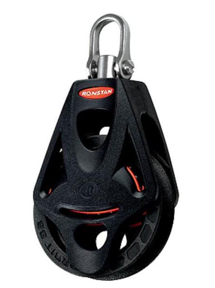 RONSTAN SERIES 40 BB ORBIT BLOCK WITH BECKET & SWIVEL HEAD