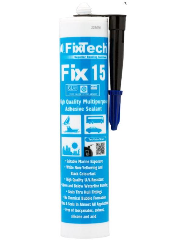 FIX15 BLACK 290ML - MULTIPURPOSE ADHESIVE SEALANT