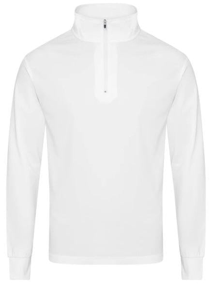 BURKE LONG SLEEVE CREW POLO -WHITE