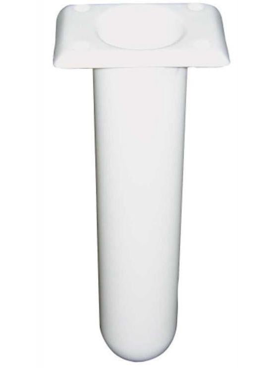 ROD HOLDER - NARROW PLASTIC - STRAIGHT SHAFT - WHITE