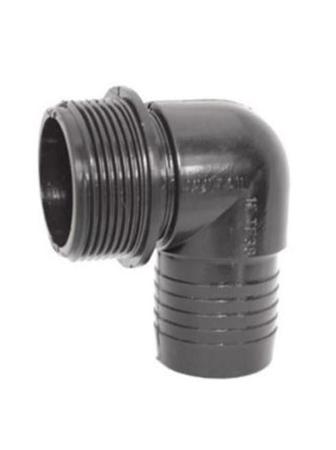 NYLON ELBOW - MALE BSP THREAD / HOSE BARB - 38MM