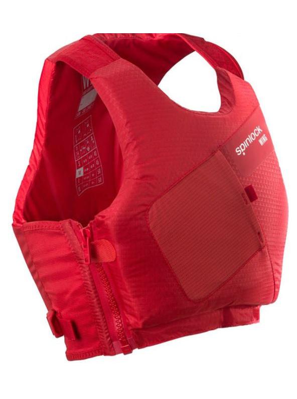 SPINLOCK WING SIDE ZIP PFD 50N - MERCURY RED