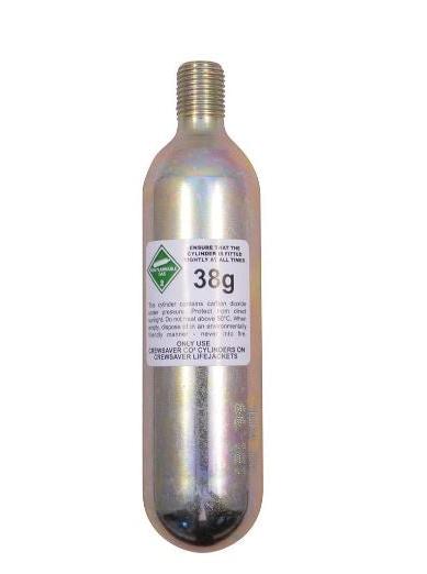 CREWSAVER 38G - SPARE GAS CYLINDER FOR CREWFIT INFLATABLE LIFEJACKET