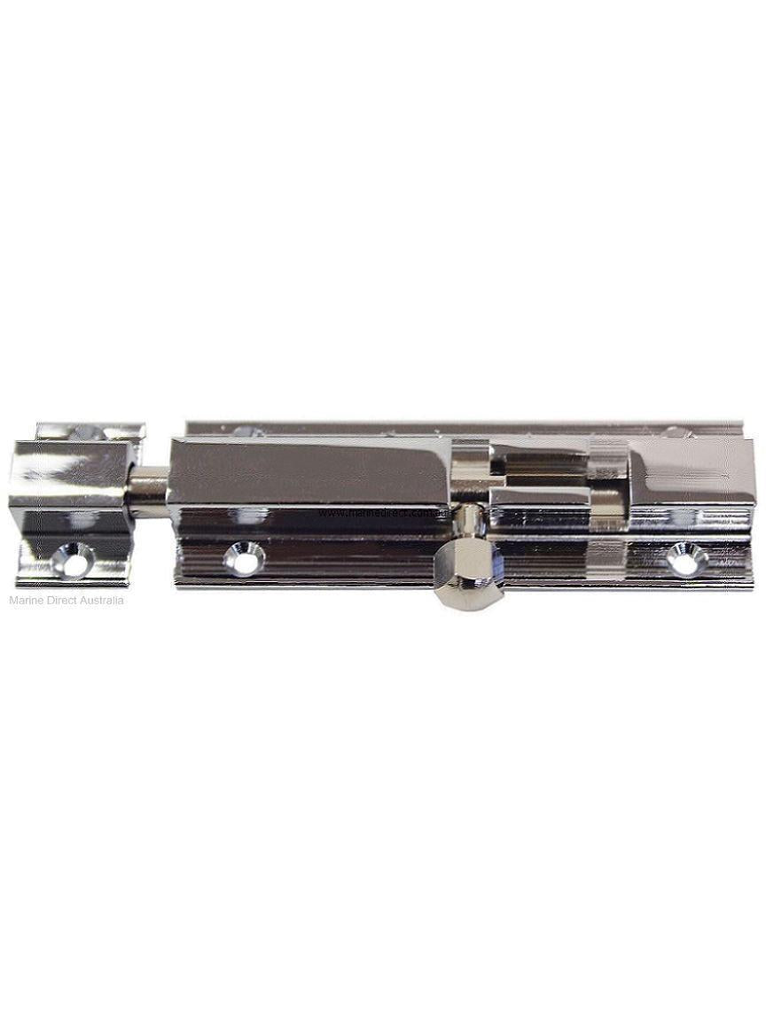 CHROME PLATED BRASS BARREL BOLT - 75MM
