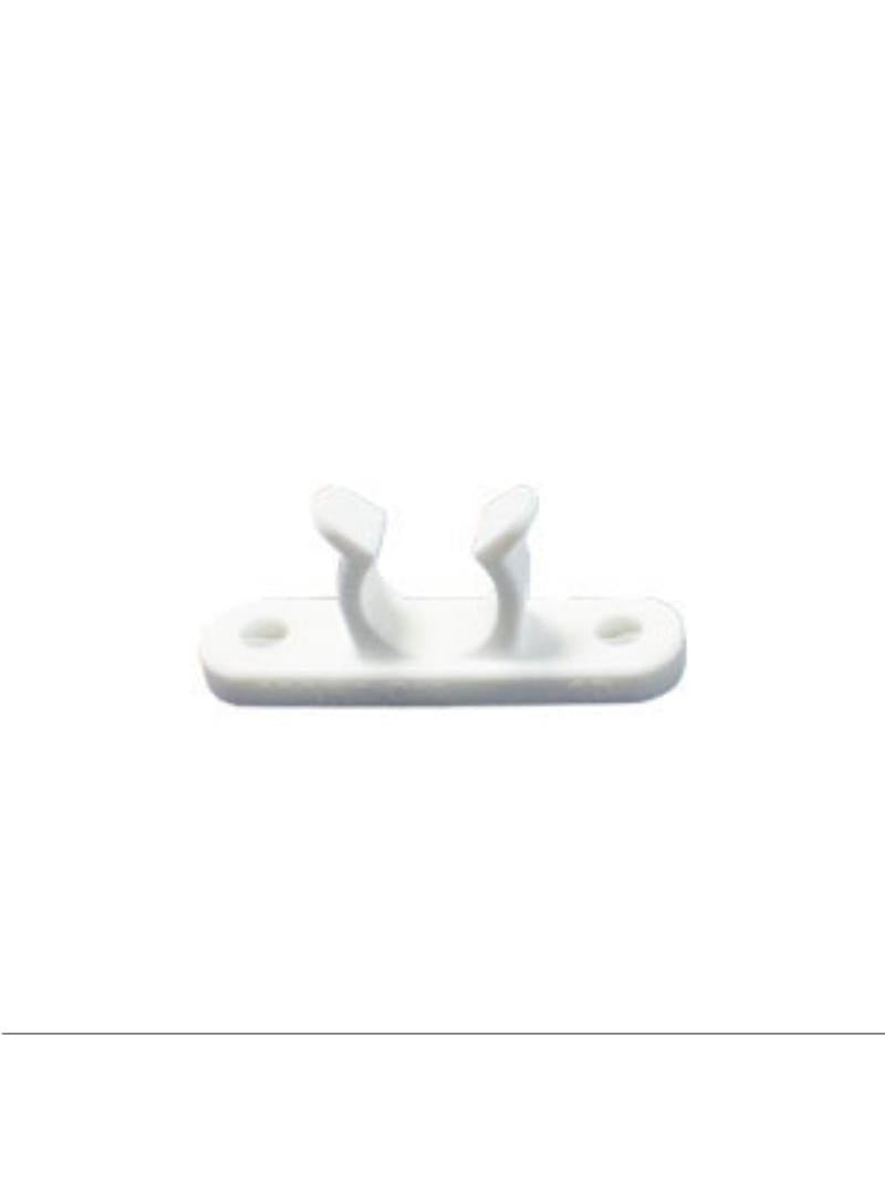TUBE HOLDER WHITE NYLON 25MM