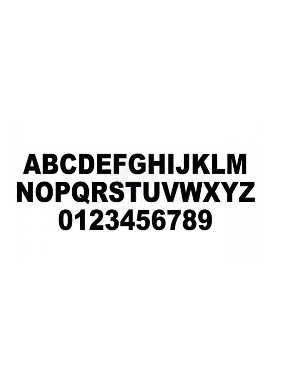 4'' BLACK LETTERS - E SOLD IN PAIRS