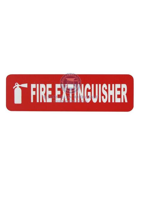 SAM ALLEN SAFETY LABEL - FIRE EXTINGUISHER 100MM X 30MM 3M ADHESIVE