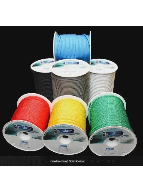 8MM IRB BOWLINE BRAID - GREEN - SOLD PER METRE