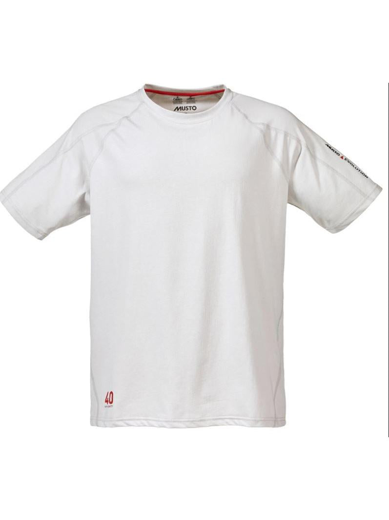 MUSTO EVOLUTION LOGO S/S TEE - PLATINUM