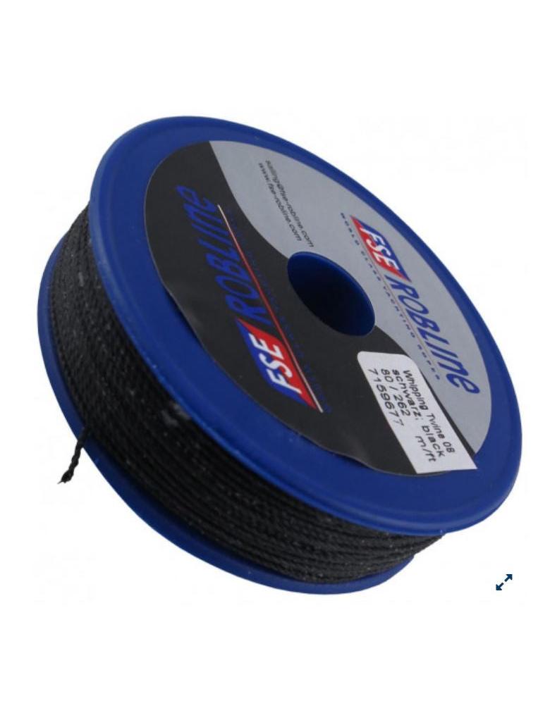 ROBLINE WHIPPING TWINE 0.8mm x 80m BLACK
