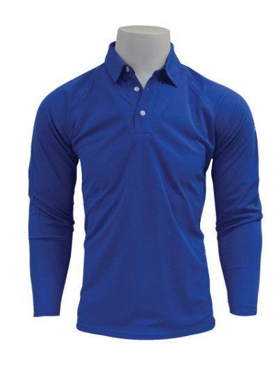 GILL SUNSHIRT - UV TEC POLO LONG SLEEVE - BLUE