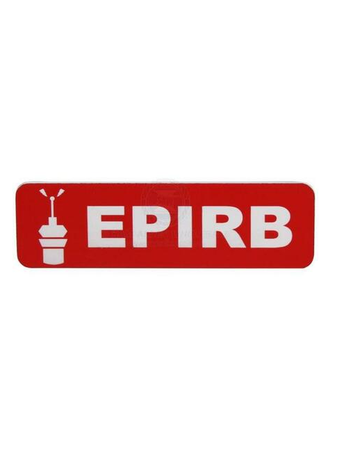 SAM ALLEN SAFETY LABEL - EPIRB 100MM X 30MM 3M ADHESIVE