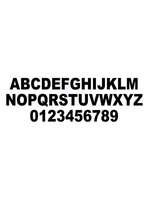 4'' BLACK LETTERS - Q SOLD IN PAIRS