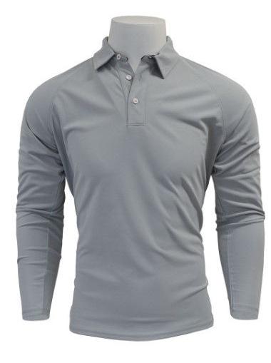 GILL SUNSHIRT - UV TEC POLO LONG SLEEVE - GREY