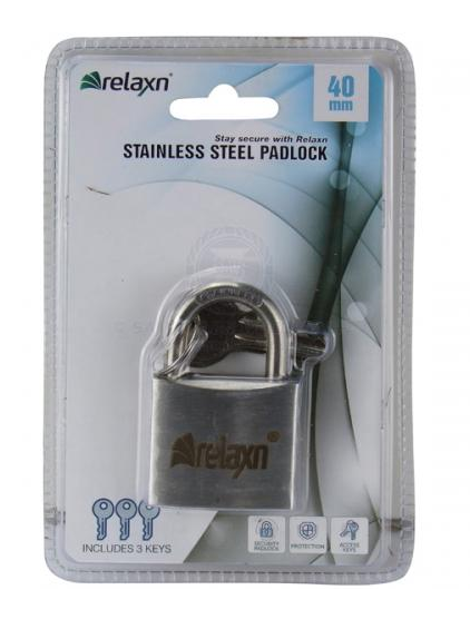 SAM ALLEN 99% STAINLESS STEEL 40MM PADLOCK