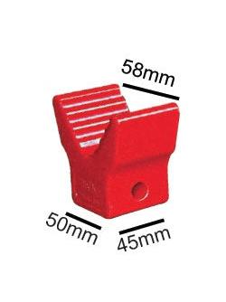 91410-134 2" POLY V BLOCK RED