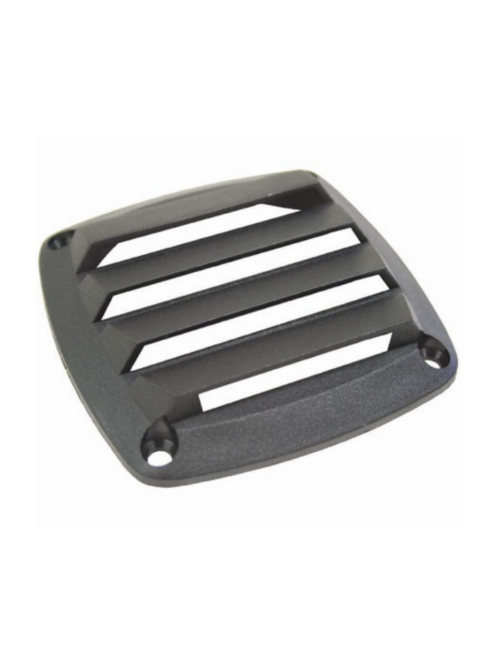 FLUSH LOUVRE VENT - NYLON 90MM BLACK