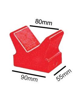 91412 4" POLY V BLOCK RED
