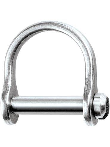 RONSTAN WIDE D SHACKLE WITH SLOTTED PIN - 1/8", L:12MM, W:9MM