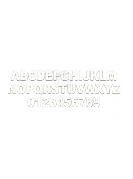 4'' WHITE LETTERS - V SOLD IN PAIRS