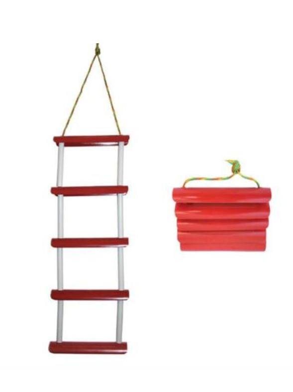 FOLDING 5 STEP ROPE LADDER - 1.5 METRES LONG