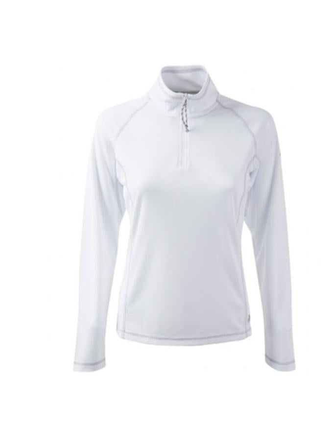 Gill Women's UVTec 1/4 Zip L/S Polo - WHITE - DISCONTINUED STYLE - ONLY SIZE 16 LEFT
